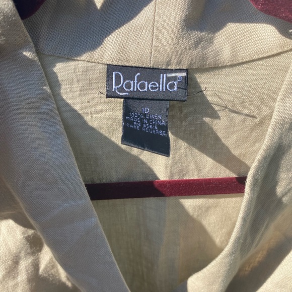 Rafaella linen fit & flare khaki midi dress size 10 NWT - Picture 2 of 7